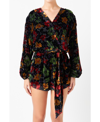 Endless Rose Women's Burnout Velvet Romper In Black