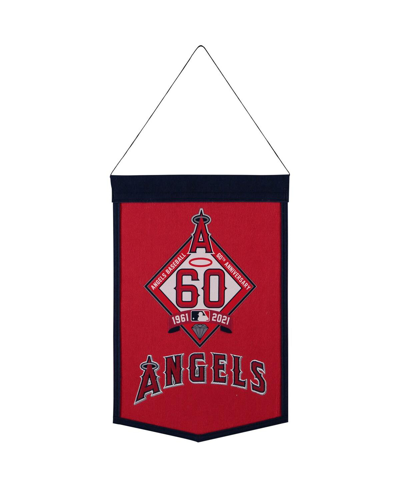 Winning Streak Los Angeles Angels 18'' X 12'' 60th Anniversary Traditions Banner In Red