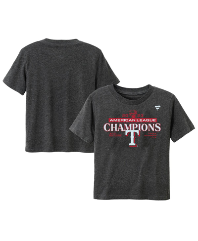Fanatics Babies' Toddler Boys And Girls  Branded Heather Charcoal Texas Rangers 2023 American League Champion