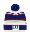 47 BRAND YOUTH BOYS AND GIRLS '47 BRAND WHITE NEW YORK GIANTS STRIPLING CUFFED KNIT HAT WITH POM