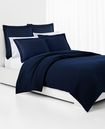 Lauren Ralph Lauren Kaia Matelasse Coverlet, Full/queen In Navy