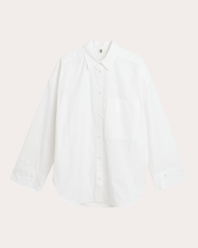 By Malene Birger Derris Organic Cotton Button-up Shirt In White