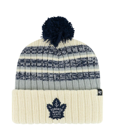 47 Brand Men's ' Cream Toronto Maple Leafs Tavern Cuffed Knit Hat With Pom