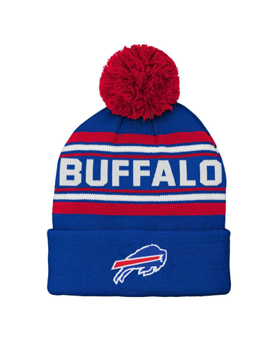 Outerstuff Babies' Preschool Boys And Girls Royal Buffalo Bills Jacquard Cuffed Knit Hat With Pom