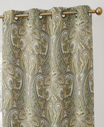 Hlc.me Paris Paisley Decorative Print Damask Pattern Thermal Insulated Blackout Energy Savings Room Darkeni In Sage Green