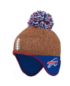 OUTERSTUFF INFANT BOYS AND GIRLS BROWN BUFFALO BILLS FOOTBALL HEAD KNIT HAT WITH POM