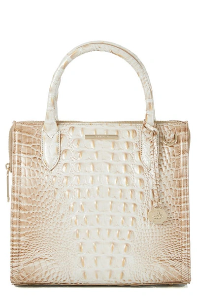 Brahmin Small Caroline Croc Embossed Leather Satchel In Contour