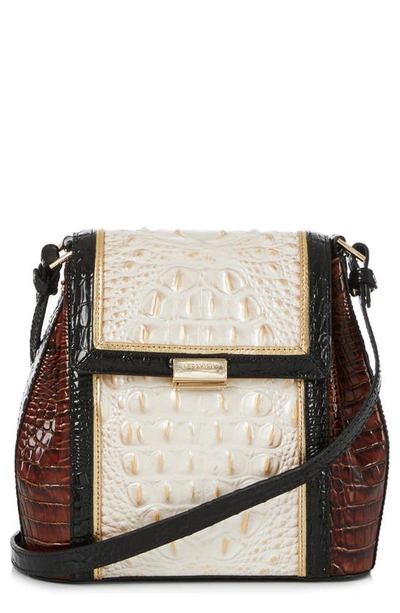 Brahmin Margo Snake Embossed Leather Crossbody Bag In Contour