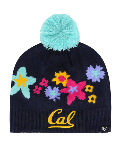 47 Brand Kids' Girls Youth ' Navy Cal Bears Buttercup Knit Beanie With Pom