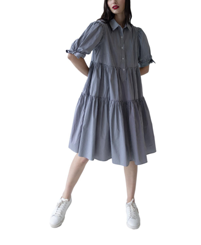 Emilia George Cotton Blend Babette Dress In Gingham