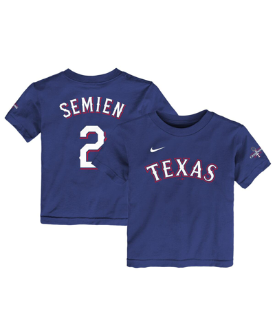 Nike Babies' Toddler Boys And Girls  Marcus Semien Royal Texas Rangers 2023 World Series Champions Name And N