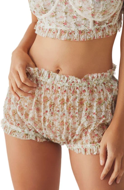 Free People Intimately Fp Gimme Butterflies Boyshorts In Ivory Combo