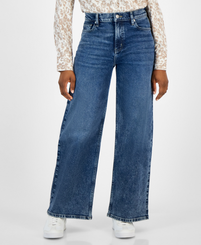 Calvin Klein Jeans Est.1978 Petite High-rise Wide-leg Denim Jeans In Marrakech