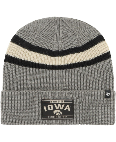 47 Brand Men's ' Charcoal Iowa Hawkeyes Penobscot Cuffed Knit Hat