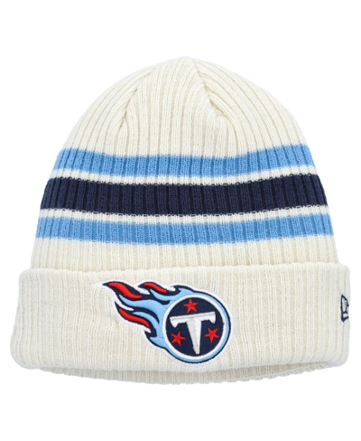 New Era Kids' Youth Boys And Girls  White Distressed Tennessee Titans Vintage-like Cuffed Knit Hat