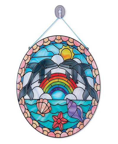 Melissa & Doug Stained Glass Made Easy Craft Kit: Dolphins In Multi