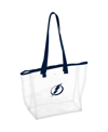 Logo Brands Women's Tampa Bay Lightning Stadium Clear Tote In Navy