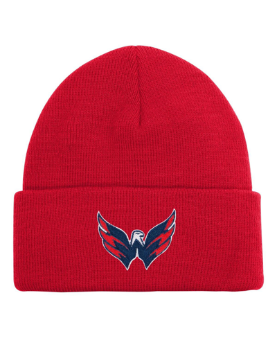 Outerstuff Kids' Youth Boys And Girls Washington Capitals Red Essential Cuffed Knit Hat
