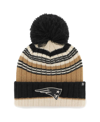 47 BRAND WOMEN'S '47 BRAND NATURAL NEW ENGLAND PATRIOTS BARISTA CUFFED KNIT HAT WITH POM