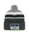 47 Brand Men's ' Gray Dallas Cowboys Stack Cuffed Knit Hat With Pom In Gray