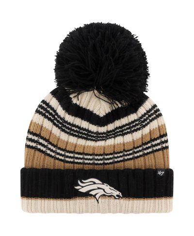 47 Brand Women's ' Natural Denver Broncos Barista Cuffed Knit Hat With Pom