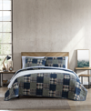 Eddie Bauer Madrona Navy Plaid Quilt Set Bedding In Navy,green