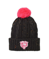 OUTERSTUFF YOUTH BOYS AND GIRLS BLACK CHICAGO BEARS NEP YARN CUFFED KNIT HAT WITH POM