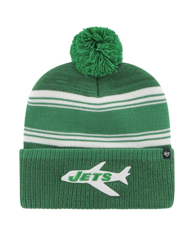 47 Brand Men's ' Green New York Jets Fadeout Cuffed Knit Hat With Pom