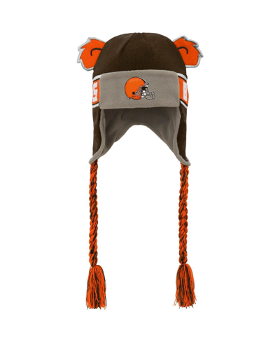 Outerstuff Babies' Preschool Boys And Girls Brown Cleveland Browns Wordmark Ears Trooper Knit Hat