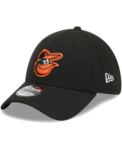 New Era Men's  Black Baltimore Orioles Logo 39thirty Flex Hat