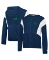 UNDER ARMOUR WOMEN'S UNDER ARMOUR NAVY, WHITE NOTRE DAME FIGHTING IRISH GAME DAY FULL-ZIP JACKET