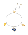 Disney Unwritten Multi Enamel Wish Star, Valentino, And Asha Bolo Bracelet In Silver