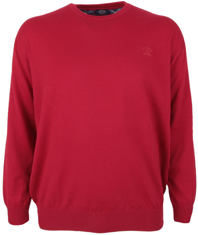 Pre-owned Paul & Shark Yachting Herren Pullover Sweater Jumper Grösse 4xl 100% Wolle Rot