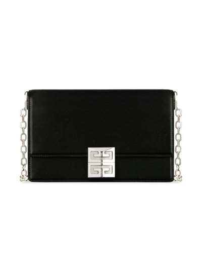 Givenchy Women's Small 4g Bag In Box Leather With Chain In Black