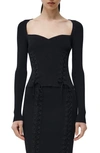 Simkhai Daphane Side Lace-up Top In Black Multi