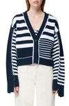 SIMKHAI SIMKHAI ADARA MIXED STRIPE WOOL & CASHMERE CARDIGAN