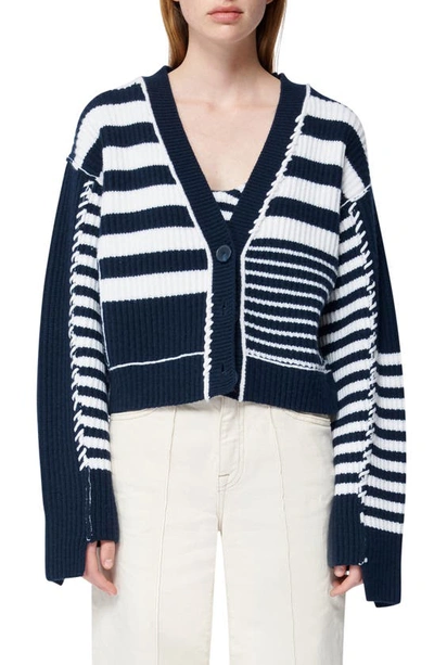 Simkhai Adara Wool And Cashmere Stripe Cardigan In Midnight Multi