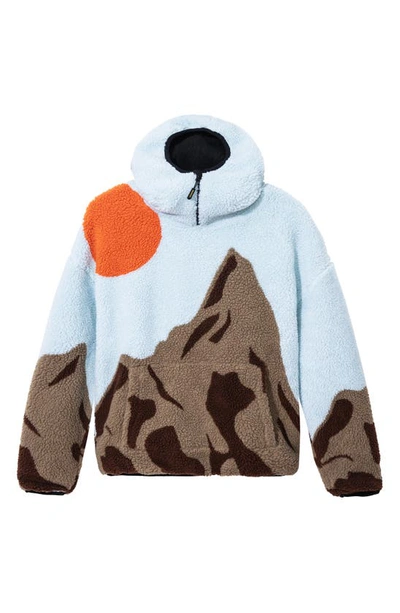 Market Mens Acorn Peaked Graphic-design Relaxed-fit Fleece Jacket