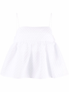 Cecilie Bahnsen Blossom Matelasse Selena Top In White
