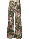 MARQUES' ALMEIDA FLORAL-BROCADE WIDE-LEG JEANS - WOMEN'S - RECYCLED POLYESTER/ACRYLIC/COTTON/OTHER FIBRESPOLYESTER