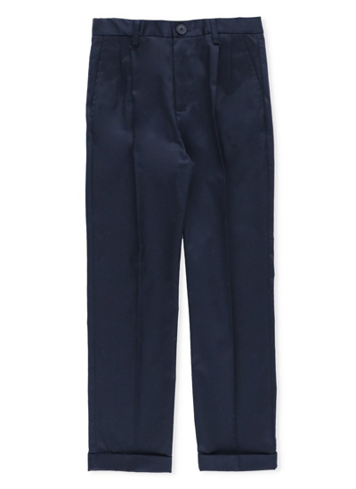 Monnalisa Button Detailed Straight Leg Trousers In Blue
