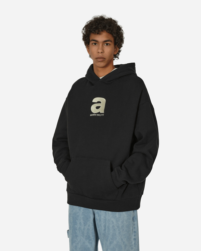 Awake Ny Logo-embroidered Cotton Hoodie In Black
