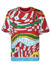 Dolce & Gabbana Cotton T-shirt With Carretto Print In Multi