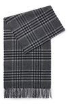 HUGO BOSS WOVEN SCARF IN SOFT WOOL WITH ALL-OVER PATTERN