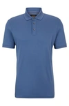 Hugo Boss Regular-fit Polo Shirt In Mercerized Italian Cotton In Light Blue