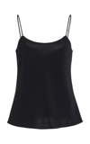 The Row Biggins Silk-strap Crepe Camisole In Black