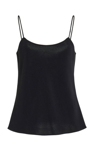 The Row Biggins Silk-strap Crepe Camisole In Black