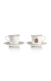 TIFFANY & CO CREST SET-OF-TWO BONE CHINA ESPRESSO CUP