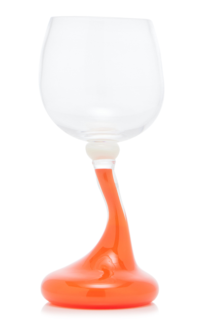 Helle Mardahl Bon Bon White Wine Glass In Orange