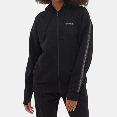 Bench Dna Womens Maclennan Oversize Zip-up Hoodie In Black